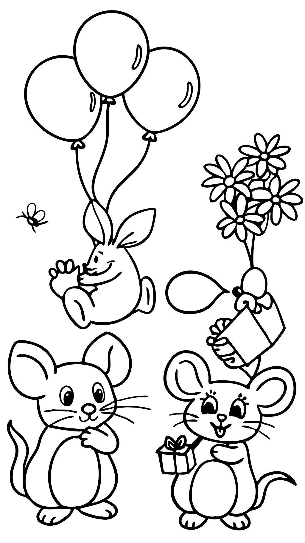 cute mice coloring pages